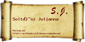 Soltész Julianna névjegykártya